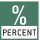 Prozentbestimmung: Die Anzeige der Abweichung vom Referenzgewicht (100%) in % statt in Gramm.