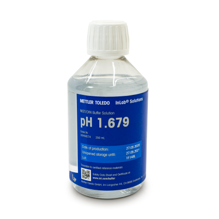 Mettler Toledo NIST/DIN buffer pH 1.679, 250mL