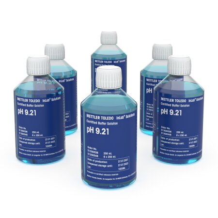 Mettler Toldeo Puffer pH 9.21, 6 x 250 mL (DKD)