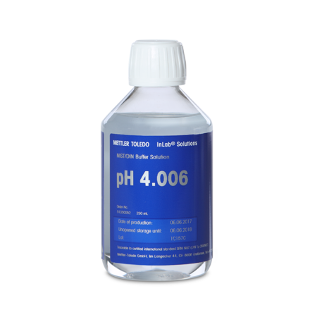Mettler Toledo Puffer pH 4.006, 250 mL NIST/DIN 19266